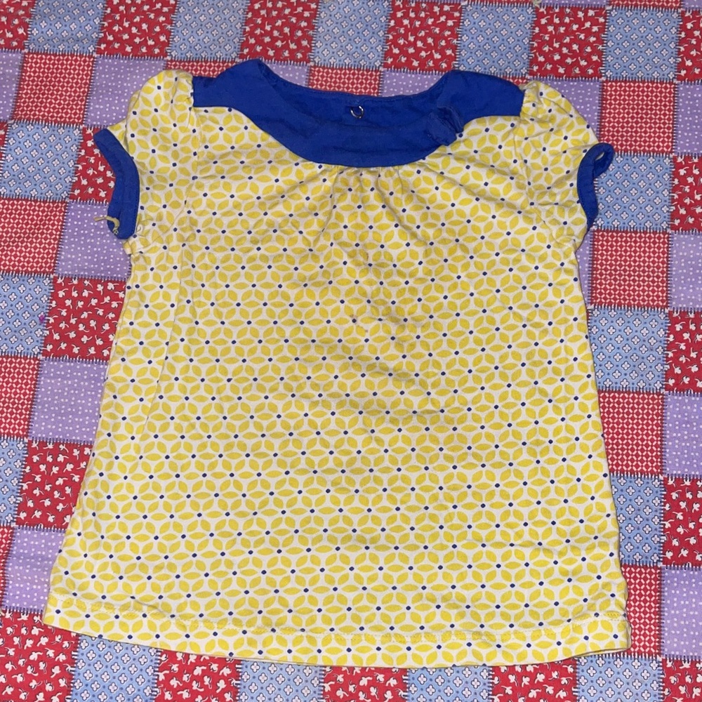 🎉Carter's Yellow and Blue Patterned Tee. F138